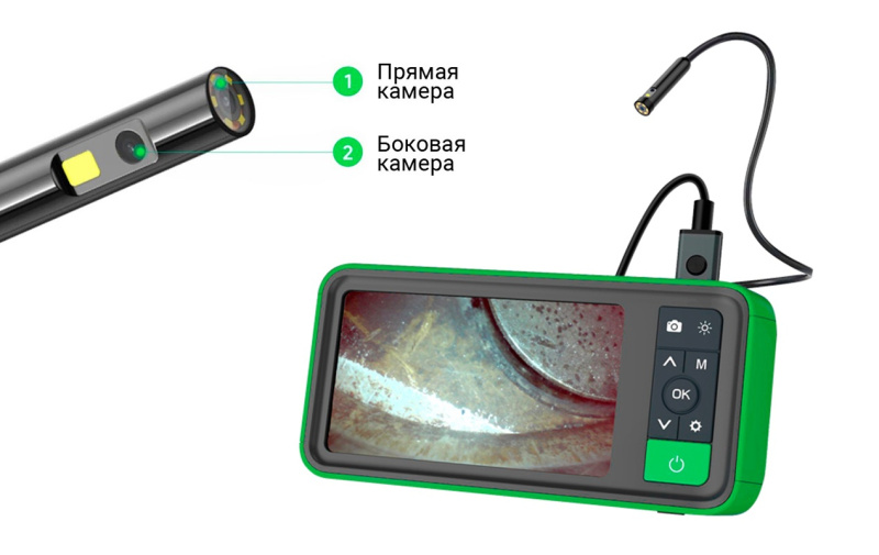 Комплект видеоэндоскопа cо сменным зондом с двумя камерами  диаметр 5 мм jProbe DT 50-100 JDT50100