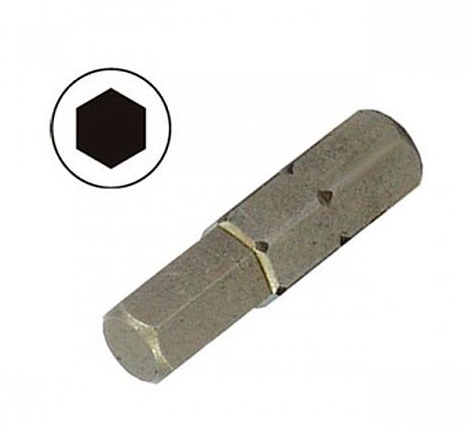 Бит шестигран. 7.0мм 10мм, L=30мм, S2, (упаковка 10 шт) AIST 1323007H
