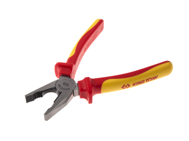 KING TONY Пассатижи комбинированные 200 мм, диэлектрические 6116-08A