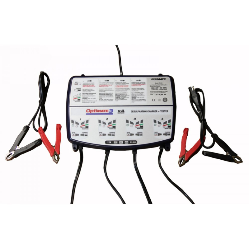 Зарядное устройство OptiMate 3 QUAD BANK (4x0,8A, 12V)  TM454