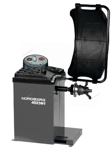 Станок балансировочный с автоматическим вводом 2х параметров, лазером и автостопом (серый) NORDBERG 4523N1(G)