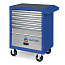 МАСТАК Тележка инструментальная серии «ОПТИМА», 5 полок и отсек, синяя 522-05581MB