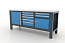Верстак с тремя тумбами: с дверью, с 5 ящиками, с 2 ящ. и дверью "Premium" FERRUM 11.41520-5015синий